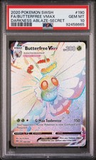 PSA 10 Butterfree VMAX (Secret) 190/189 Swsh03: Darkness Ablaze Holo