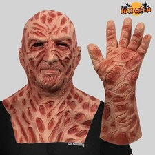 Freddy Krueger Horror Latex Fancy Dress Mask Halloween Cosplay Nightmare Elm St