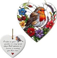 2 PCS Robin Garden Ornaments