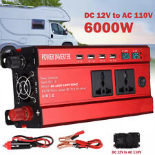 6000W Car Power Inverter DC 12V To AC 110V Pure Sine Wave Solar Converter LCD