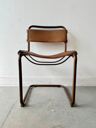 Cantilever brown leather - cantilever, chair