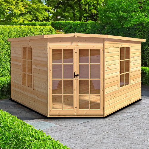 Garden log cabin handmade - garden, cabin,