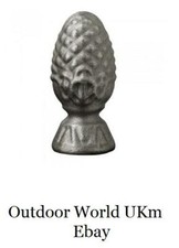 Acorn Fence Post Top Cap Wrought Iron Gates Railings Metal Weldable For 2" 50mm.