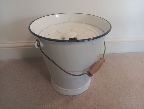 Vintage blue white enamel - blue,