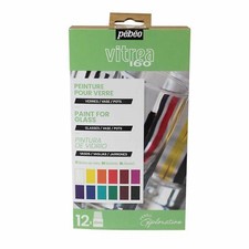 Pebeo Vitrea 160 Glass Paint Explorer Set 12 x 20ml