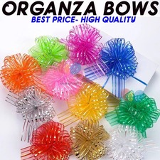 LARGE 50mm PREMIUM GIFT PULL BOW CHRISTMAS WEDDING CAR FLOWER HAMPER BOWS DECOR