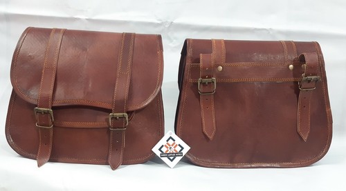 Brown leather motorcycle - brown,