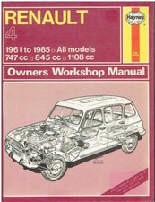 RENAULT 4 SALOON , ESTATE & VAN (1961-85) OWNERS WORKSHOP MANUAL *VGC HARDBACK*