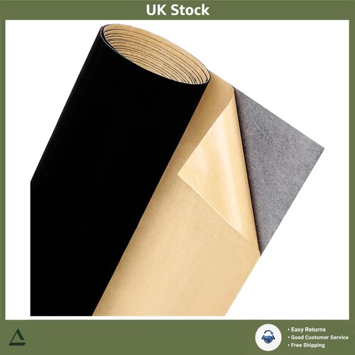 Black self adhesive velvet - black, self-adhesive