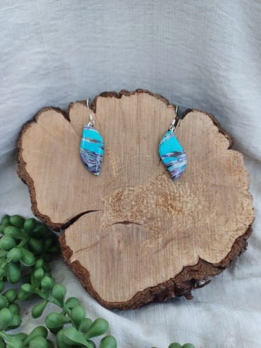 Black and turquoise marble - black,