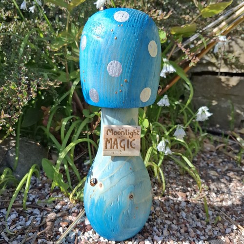 Unusual handmade wooden blue - unusual,