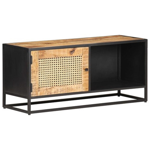 Rough mango wood cabinet - wood, tv