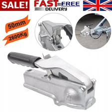 HEAVY CAST TRAILER COUPLING HITCH 50MM 2600KG TOWING TOW BAR BALL - BRADLEY TYPE