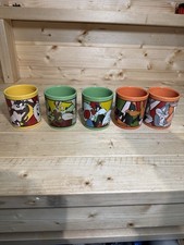 Vintage 1997 Staffordshire Tableware Looney Tunes Set Of 5 Mugs
