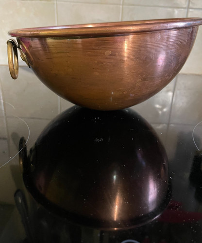 Vintage copper bowl atlas - copper,