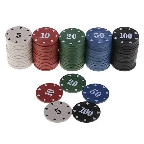 100pcs round plastic chips - plastic,