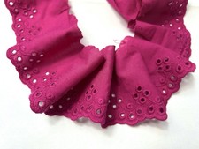 14 Yards Fuchsia Pink Eyelets Cotton Lace/ Trim/ Craft/ Decoration/ Dresses