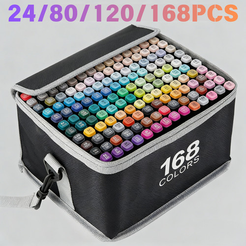 168 colours dual end brush - dual,