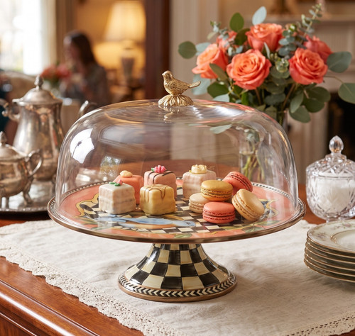 Checkerboard pedestal cake - checkerboard,