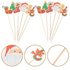 12 PCS Christmas Cake Toppers Paper Cake Toppers (style aléatoire)
