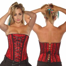 Corset Basque Red Lattice