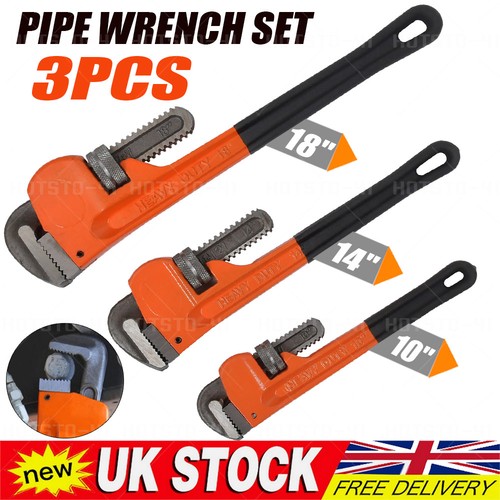 3pc heavy duty stilsons - stilsons, pipe