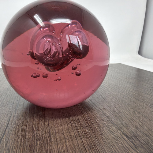 Large glass paperweight orb - glass,