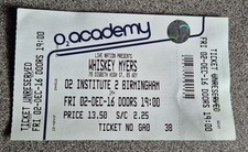 USED CONCERT TICKET ** WHISKEY