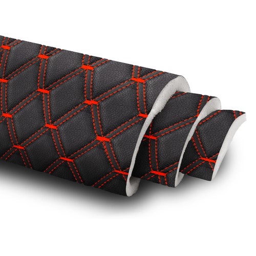 Quilted faux leather - faux, fabric