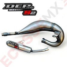 YAMAHA YZ125 FULL DEP EXHAUST BARE METAL HEADER ROUND TAILPIPE 2000-2001