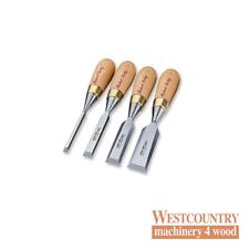 Robert Sorby 4570 - 4 Piece Bevel Edge Butt Chisel Set - Ash Handled