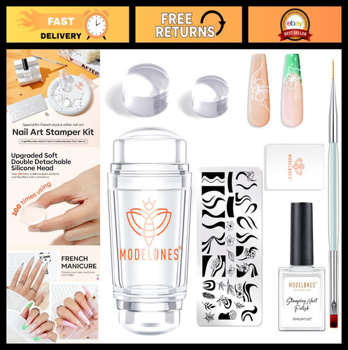 French tip nail stamp kit - tip,
