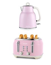 Salter retro pink kettle - pink,