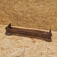 Small Cast Decorative Fire Fender Art Nouveau 31 Inches 