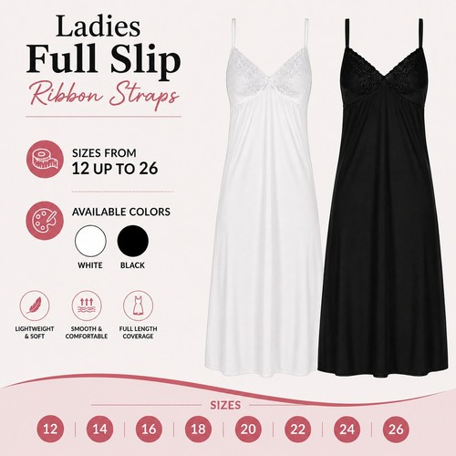 Ladies soft full slip ribbon - ladies,