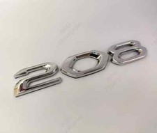 Chrome Silver Car Front/Rear Badge Emblem for Peugeot 208 GT 19- P21