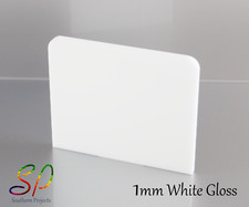 1mm White Gloss  Acrylic