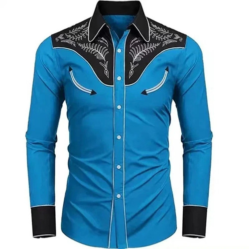Men western cowboy shirt - men's,
