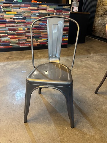 Industrial metal dining chair - metal,