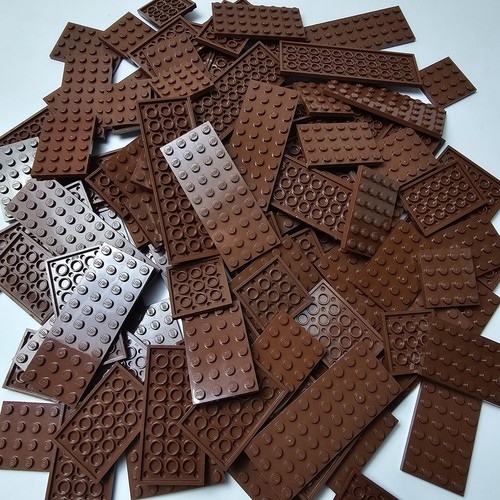 Lego brown plates - plates, flat