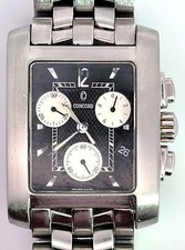 Concord Sportivo Chronograph Stainless Steel Watch w/ Box & Papers # 14.H1.610.1