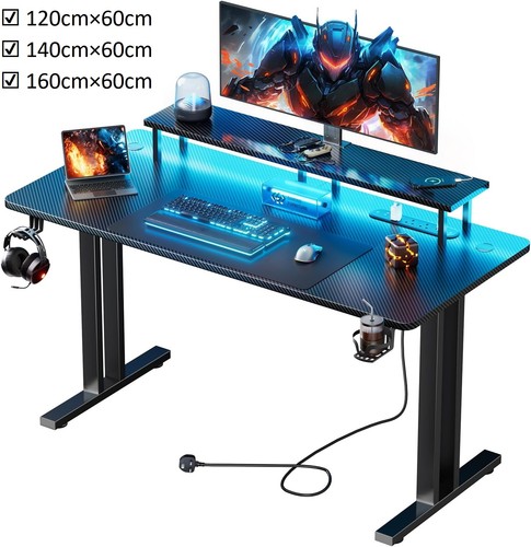 Gaming desk with led - with, &