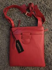 Sienna De Luca Leather Across Body Bag Red