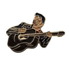 Elvis Presley Playing Guitar Lapel Pin Badge Vintage Collectable 1980s (3)