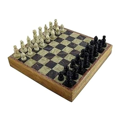 12x12 marble chess board black - chess,