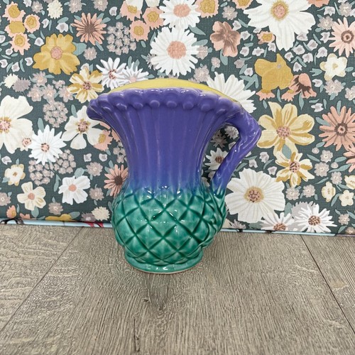 Vintage ceramic thistle vase - vintage,