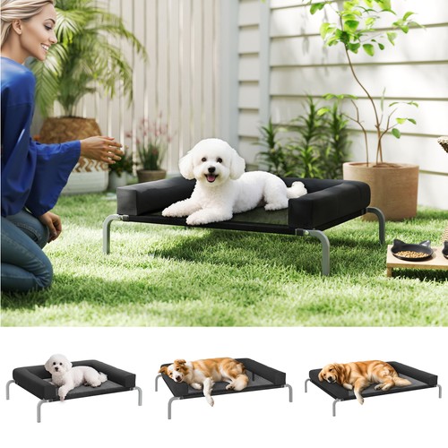 Elevated dog bed with - dog,