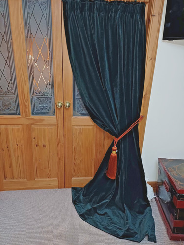 Bespoke velvet door curtain - bespoke,