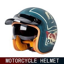 DOT Retro Open Face Half Motorcycle Motorbike Helmet Vintage