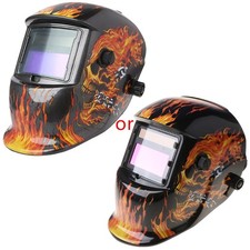 Solar Car Darkening Welding Helmet Mask Goggles UV/IR Presevation Skull Flame